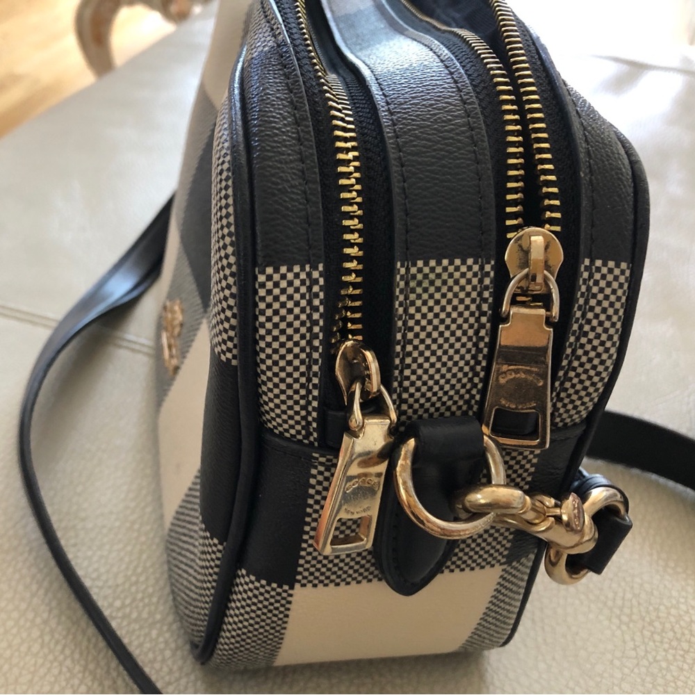 Coach Black & White Checkered Crossbody Bag - Picture 3 of 4
